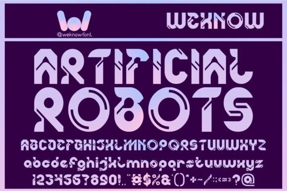 Artificial Robots: A Futuristic Font for Modern Branding
