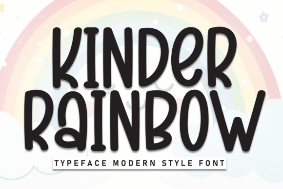 Bring Cheer to Your Crafts with Kinder Rainbow Font