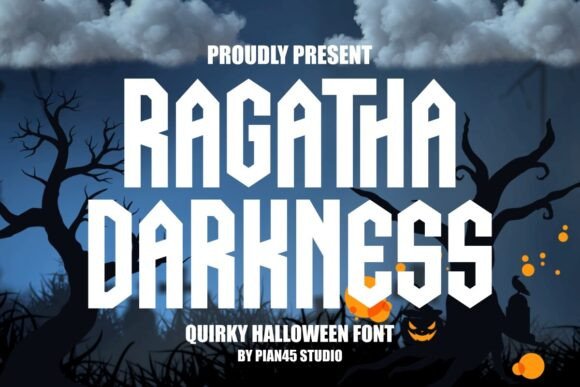 Ragatha Darkness: A Bold and Quirky Font for Halloween-Inspired Designs