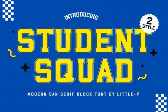 Student Squad: A Bold Sans-Serif Font for Creative Branding