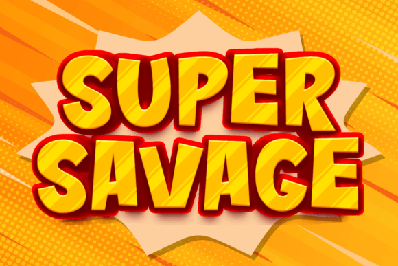 Super Savage: A Bold Comic Font for Dynamic Campaigns