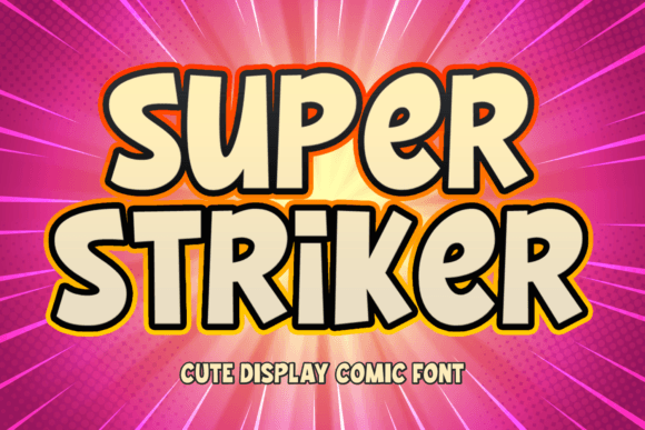 Super Striker: A Playful Display Font for Crafters